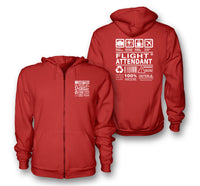 Thumbnail for Flight Attendant Label Designed Zipped Hoodies