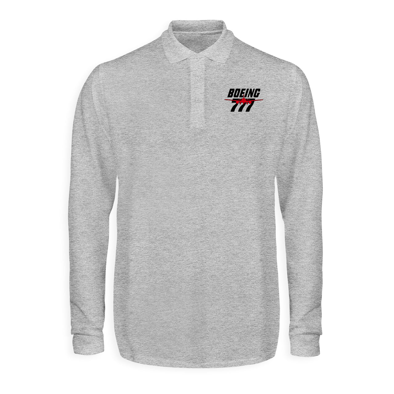 Amazing Boeing 777 Designed Long Sleeve Polo T-Shirts