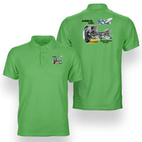 Thumbnail for Airbus A380 & GP7000 Engine Designed Double Side Polo T-Shirts