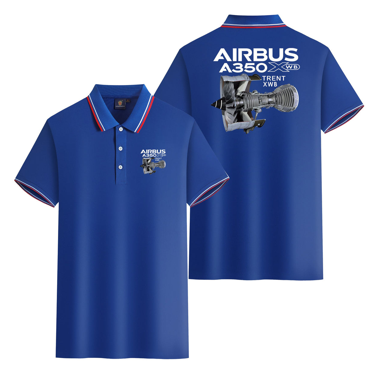 Airbus A350 & Trent Wxb Engine Designed Stylish Polo T-Shirts (Double-Side)