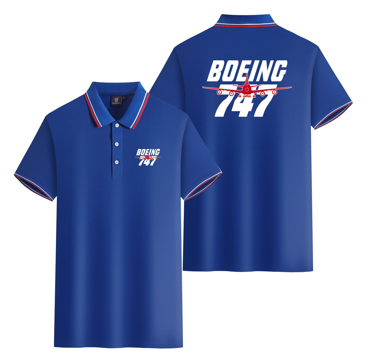 Amazing Boeing 747 Designed Stylish Polo T-Shirts (Double-Side)