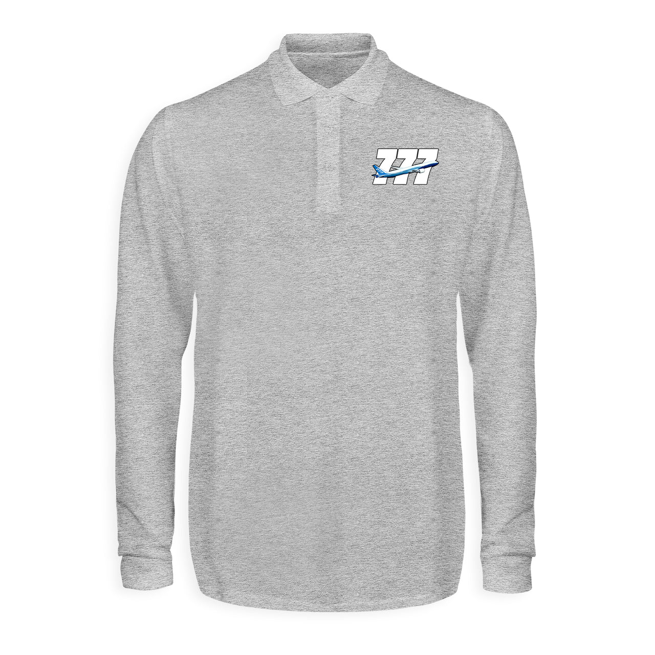 Super Boeing 777 Designed Long Sleeve Polo T-Shirts