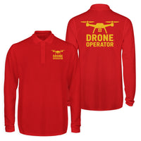 Thumbnail for Drone Operator Designed Long Sleeve Polo T-Shirts (Double-Side)