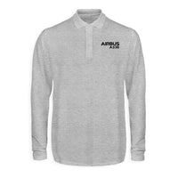 Thumbnail for Airbus A330 & Text Designed Long Sleeve Polo T-Shirts