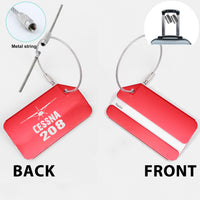 Thumbnail for Cessna 208 & Plane Designed Fashion Metal Luggage Tags