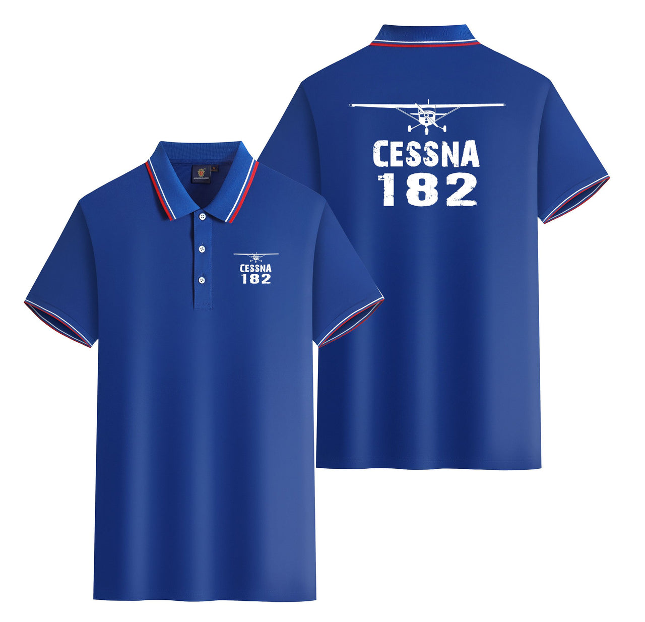 Cessna 182 & Plane Designed Stylish Polo T-Shirts (Double-Side)