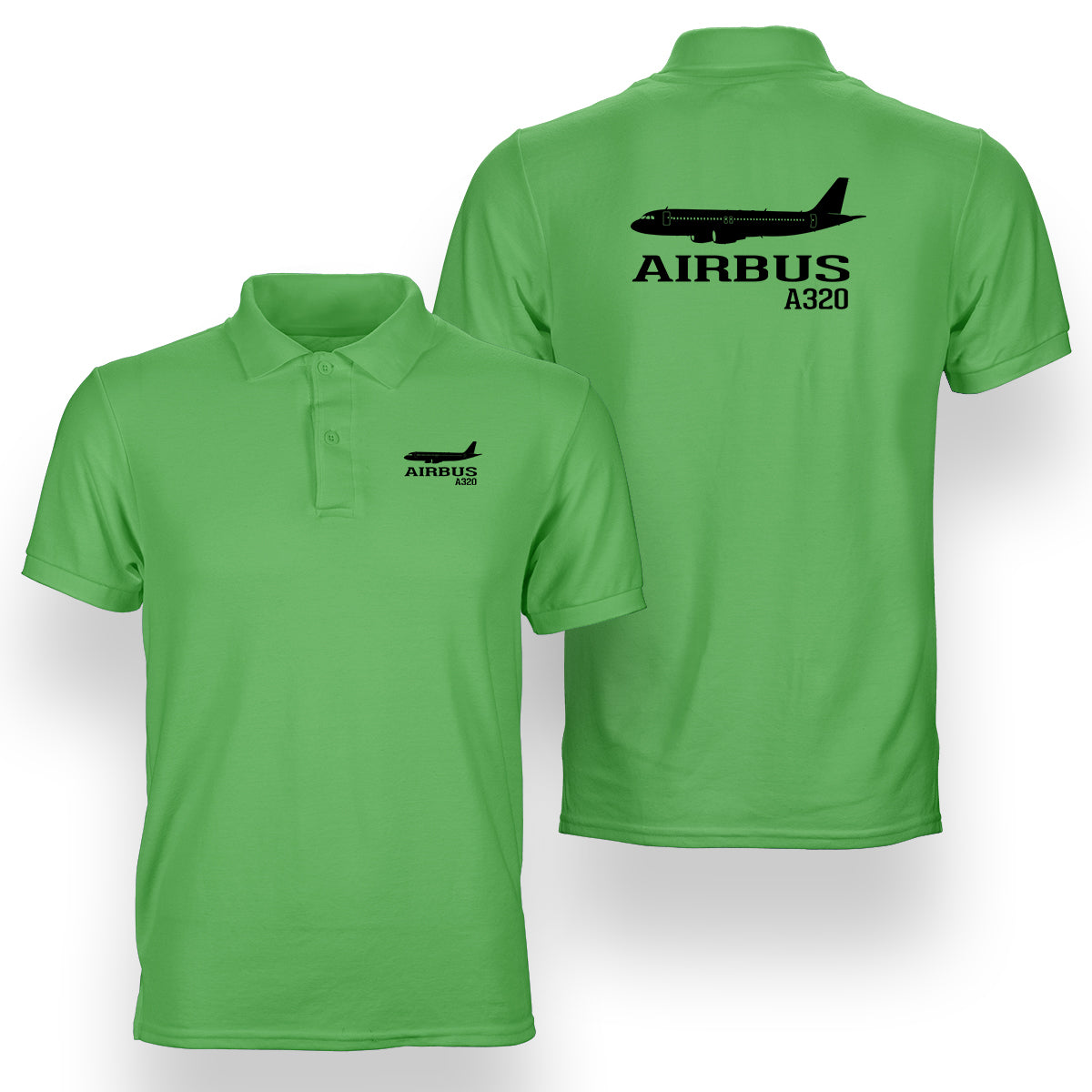 Airbus A320 Printed Designed Double Side Polo T-Shirts