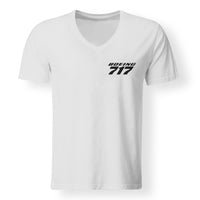 Thumbnail for Boeing 717 & Text Designed V-Neck T-Shirts - view 19