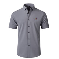 Thumbnail for Multicolor Airplane Designed Short Sleeve Shirts