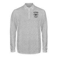 Thumbnail for Jet Fighter - The Sky is Yours Designed Long Sleeve Polo T-Shirts