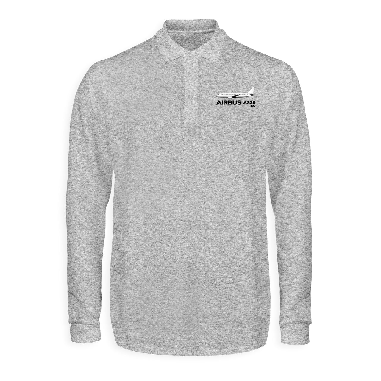 The Airbus A320Neo Designed Long Sleeve Polo T-Shirts