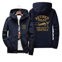 Thumbnail for Retired Pilot & Coctails Designed Thin Windbreaker Jackets