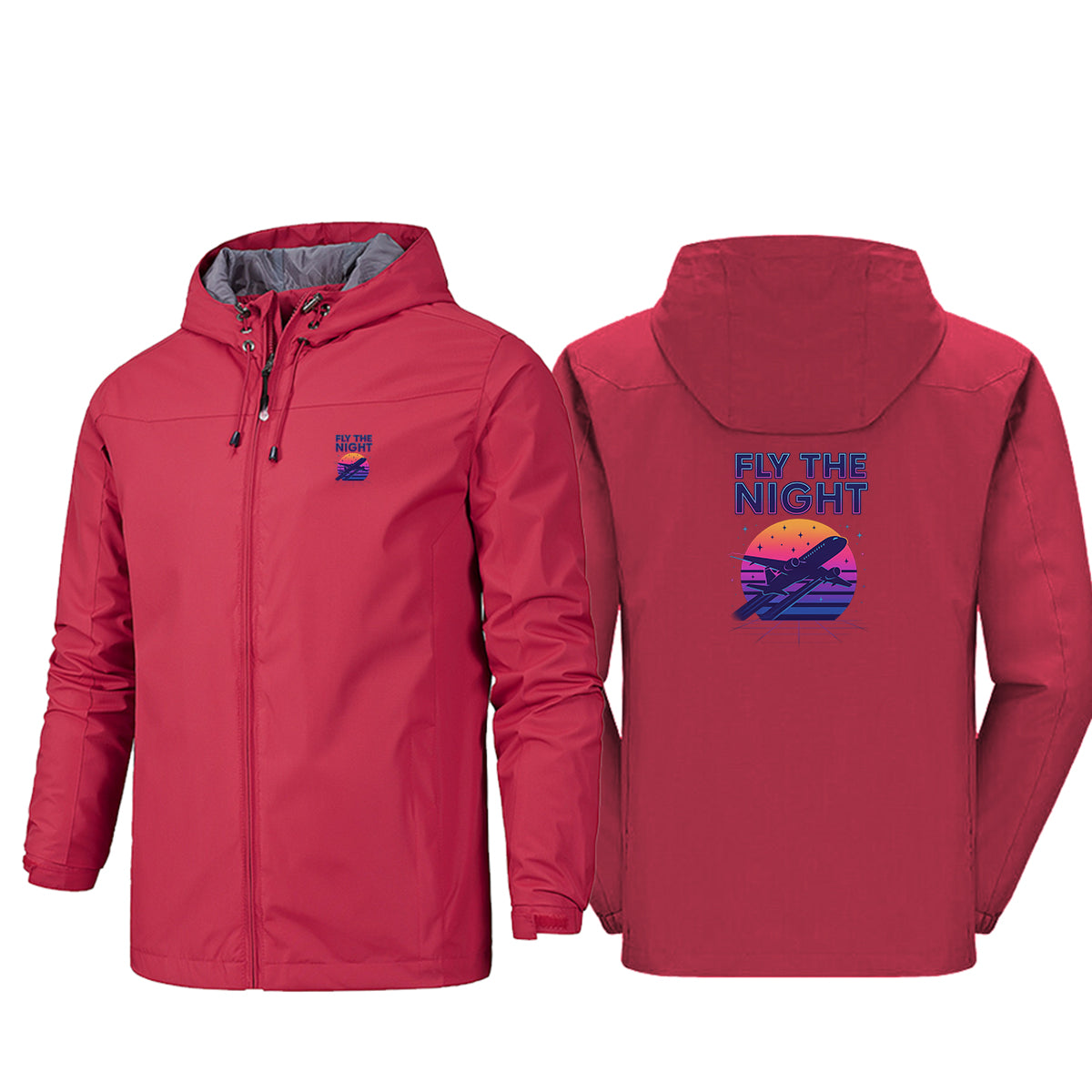 Fly The Night Designed Rain Jackets & Windbreakers