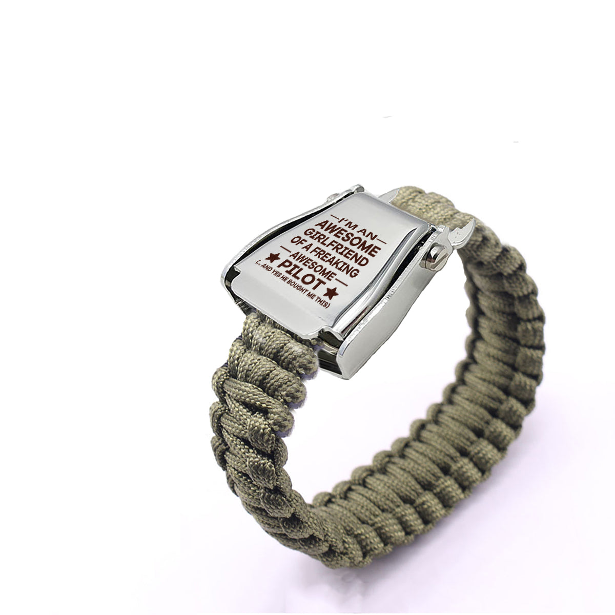 I am an Awesome Girlfriend Design Airplane Seat Belt Bracelet