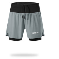 Thumbnail for Airbus & Text Designed Quick Dry Fitness Shorts