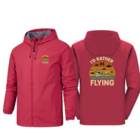 Thumbnail for Retro I'D Rather Be Flying Designed Rain Jackets & Windbreakers