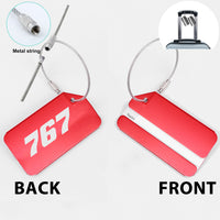 Thumbnail for 767 Flat Text Designed Fashion Metal Luggage Tags