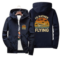 Thumbnail for Retro I'D Rather Be Flying Designed Thin Windbreaker Jackets