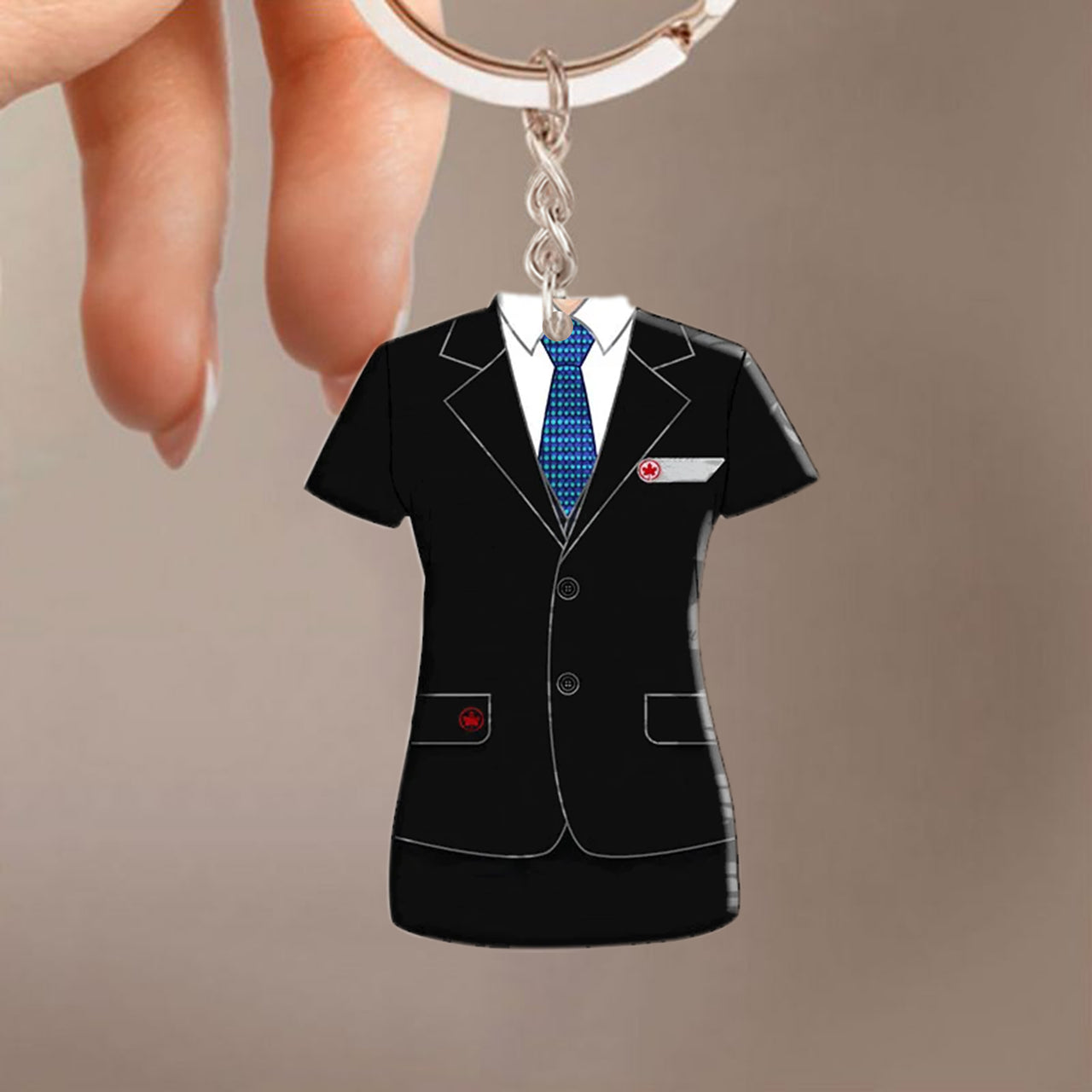 Air Canada Uniform Acrylic Keychain