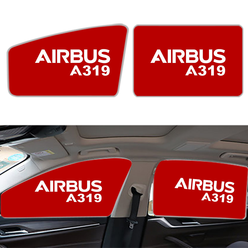 Airbus A319 & Text Designed Car Sun Shade (Side window)