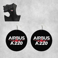 Thumbnail for Amazing Airbus A220 Designed Wooden Drop Earrings