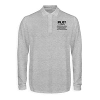 Thumbnail for Pilot [Noun] Designed Long Sleeve Polo T-Shirts