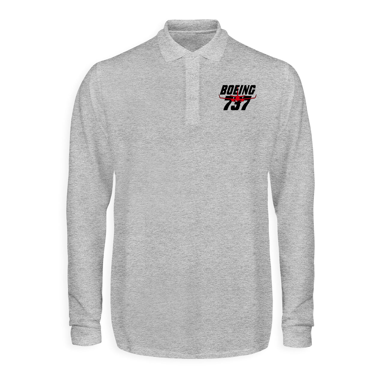Amazing Boeing 737 Designed Long Sleeve Polo T-Shirts