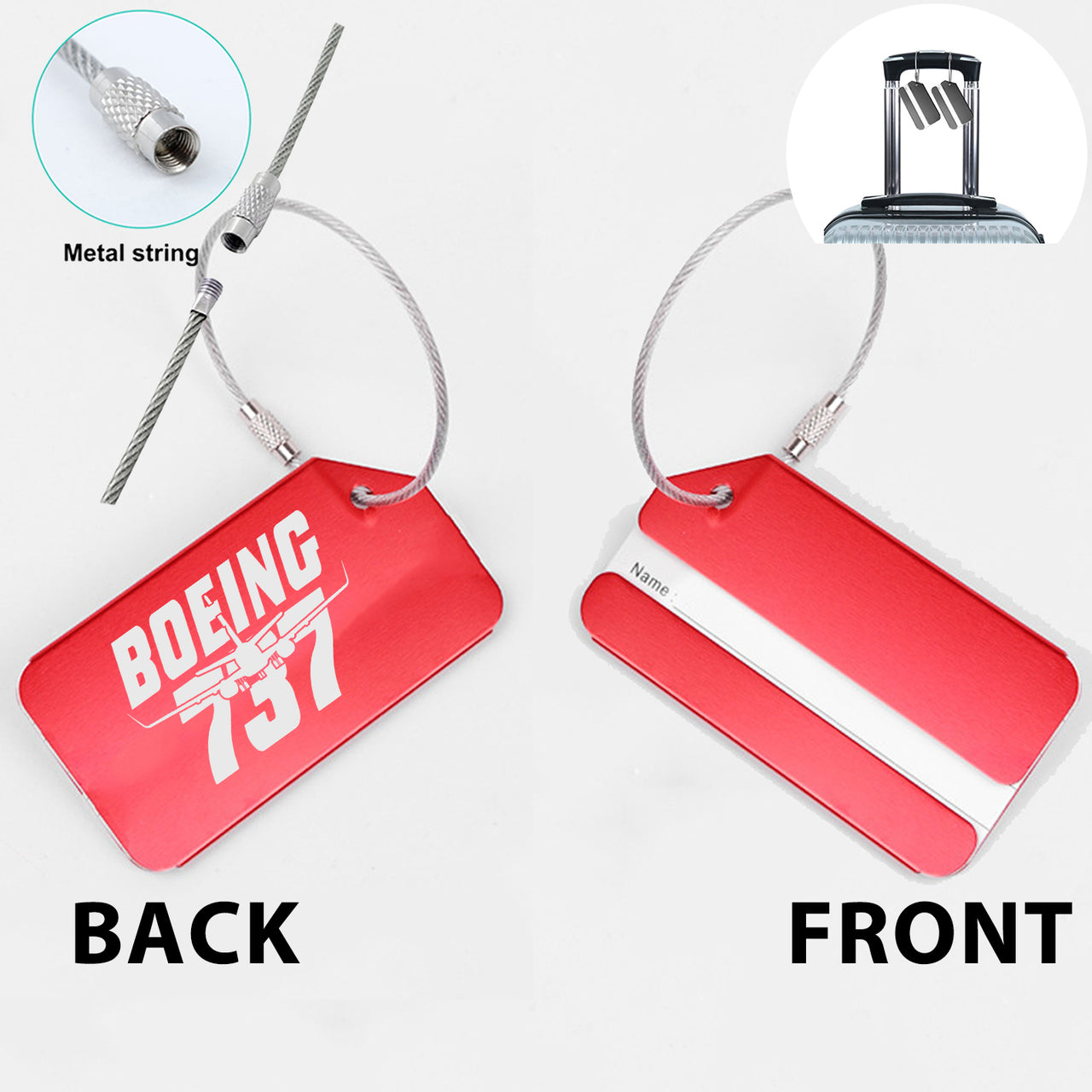 Amazing Boeing 737 Designed Fashion Metal Luggage Tags