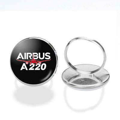 Amazing Airbus A220 aviation ring in stainless steel.