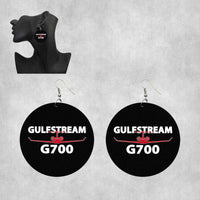 Thumbnail for Amazing Gulfstream G700 Designed Wooden Drop Earrings