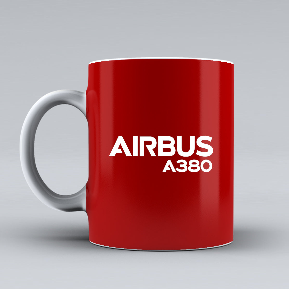 Airbus A380 & Text Designed Ceramic White Mugs
