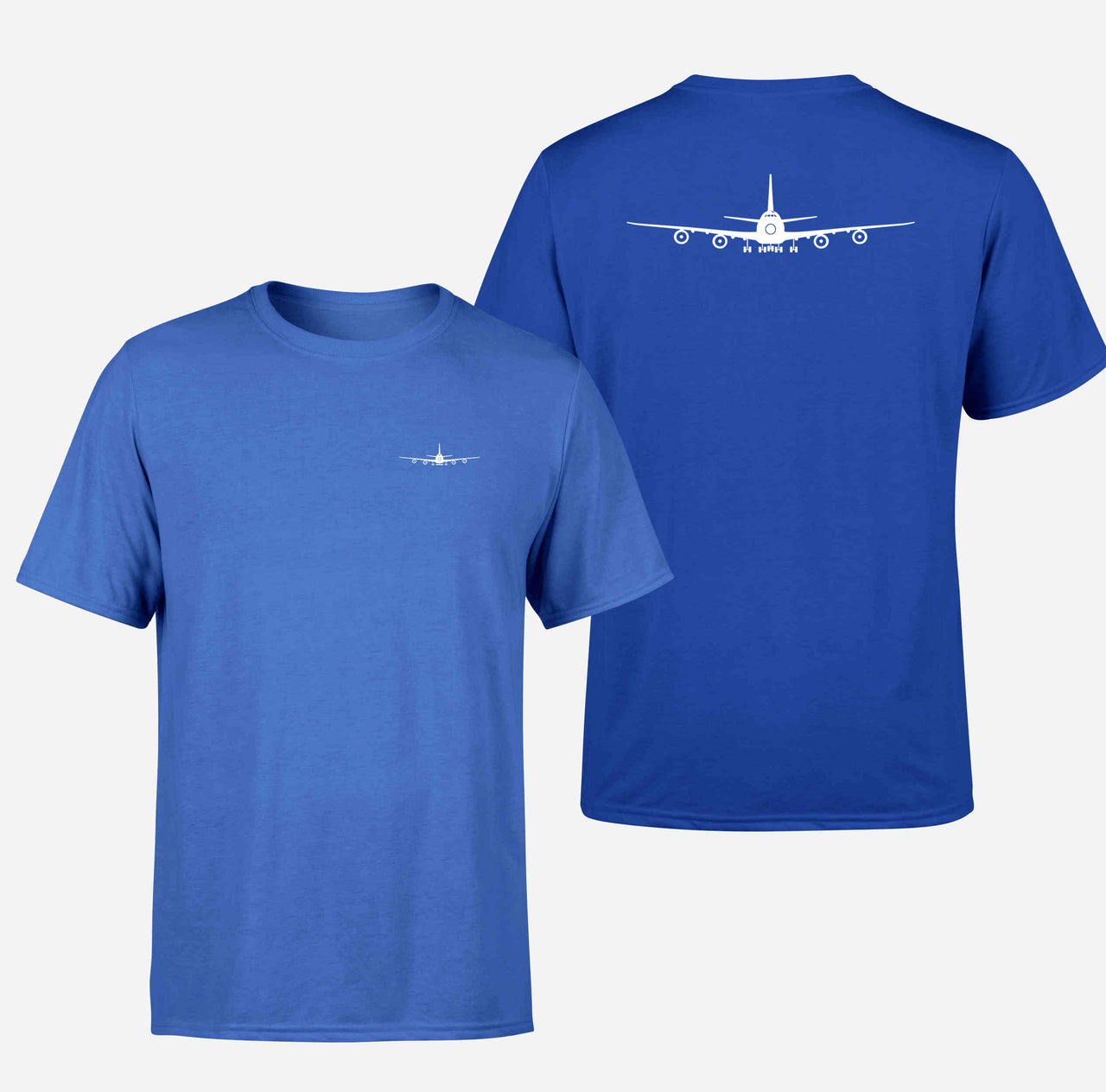 Boeing 747 Silhouette Designed Double-Side T-Shirts
