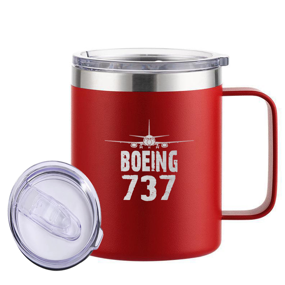 Boeing 737 & Plane Designed Stainless Steel Laser Engraved Mugs