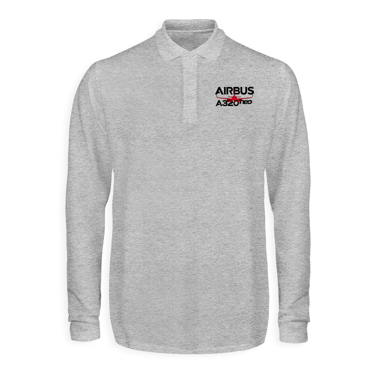 Amazing Airbus A320neo Designed Long Sleeve Polo T-Shirts