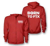 Thumbnail for Born To Fix Airplanes Designed Zipped Hoodies