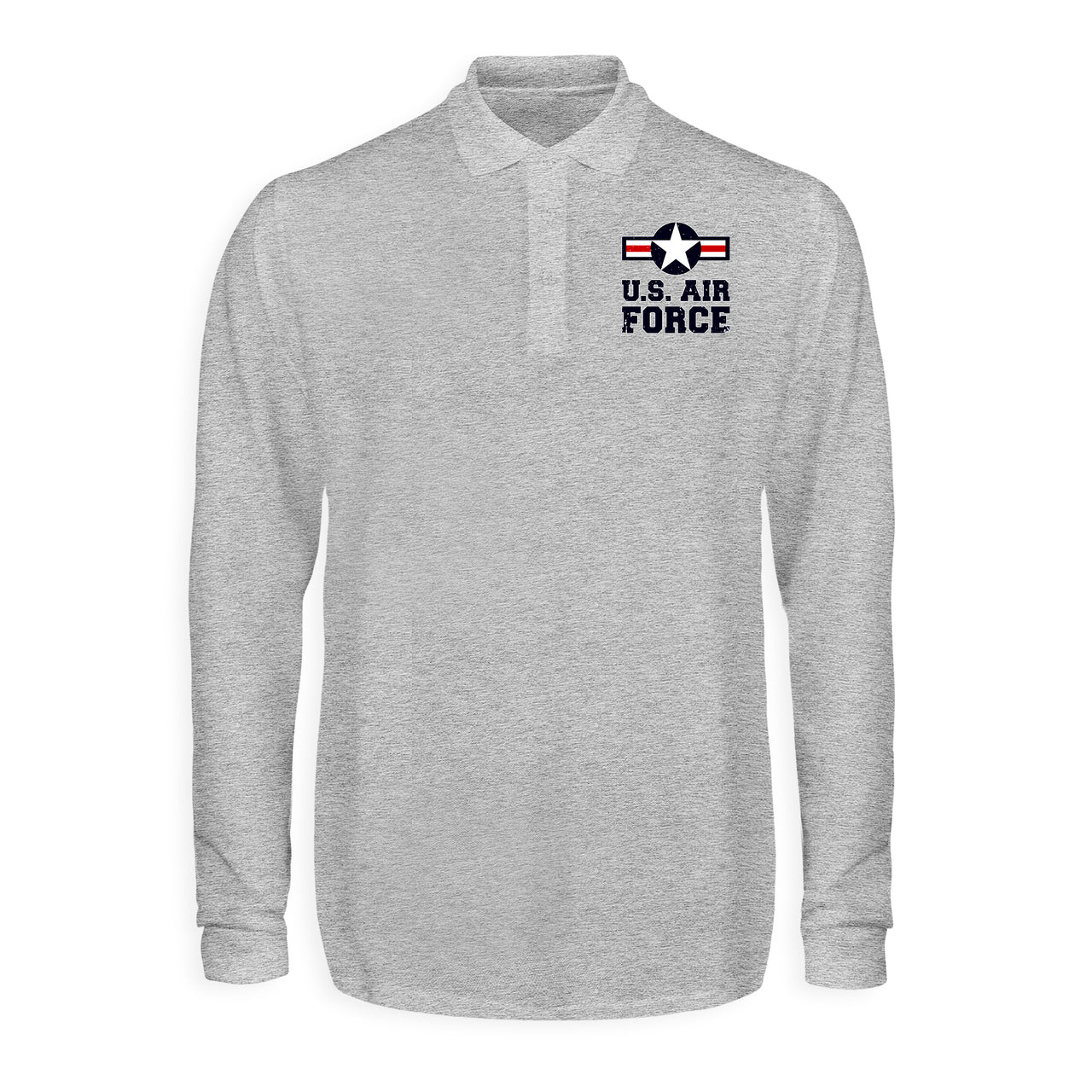 US Air Force Designed Long Sleeve Polo T-Shirts