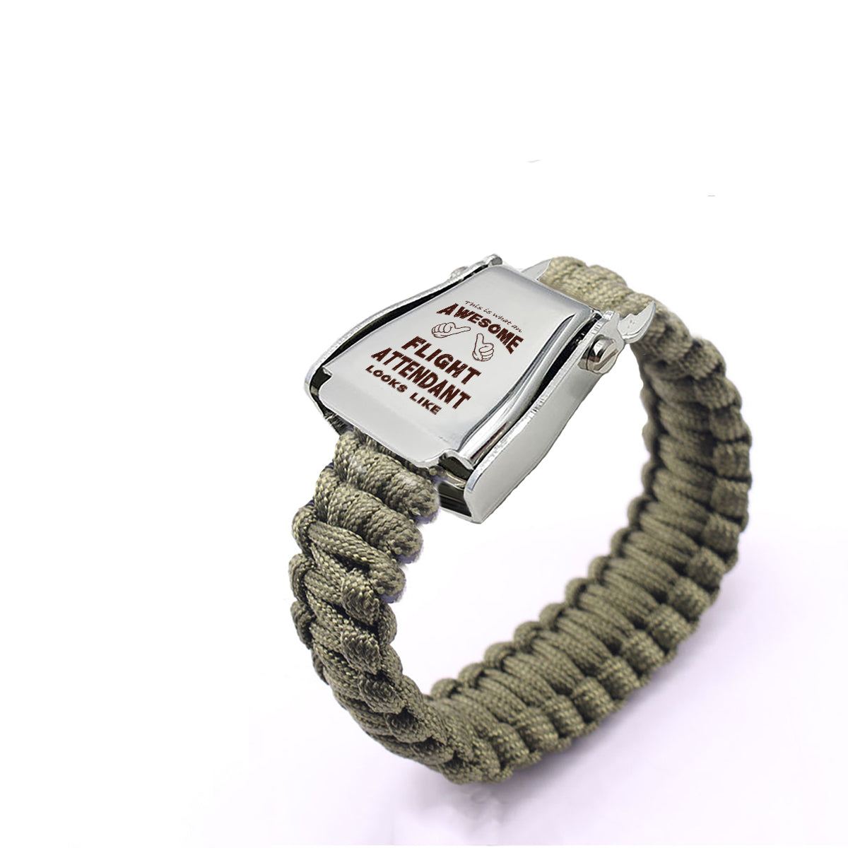 Flight Attendant Design Airplane Seat Belt Bracelet