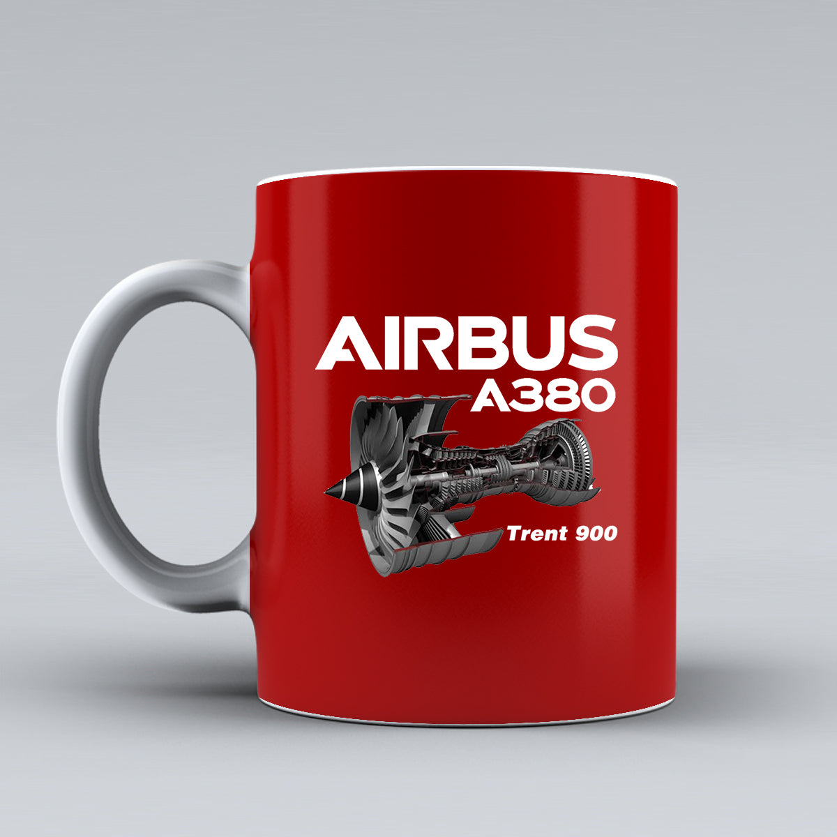 Airbus A380 & Trent 900 Engine Designed Ceramic White Mugs