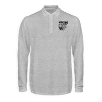 Thumbnail for Boeing 737+Text & CFM LEAP-1 Engine Designed Long Sleeve Polo T-Shirts