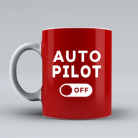 Thumbnail for Auto Pilot Off Designed Ceramic White Mugs