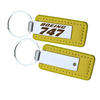 Thumbnail for Boeing 747 & Text Faux Leather Key Chains