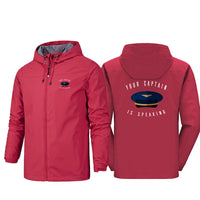 Thumbnail for Your Captain Is Speaking Designed Rain Jackets & Windbreakers