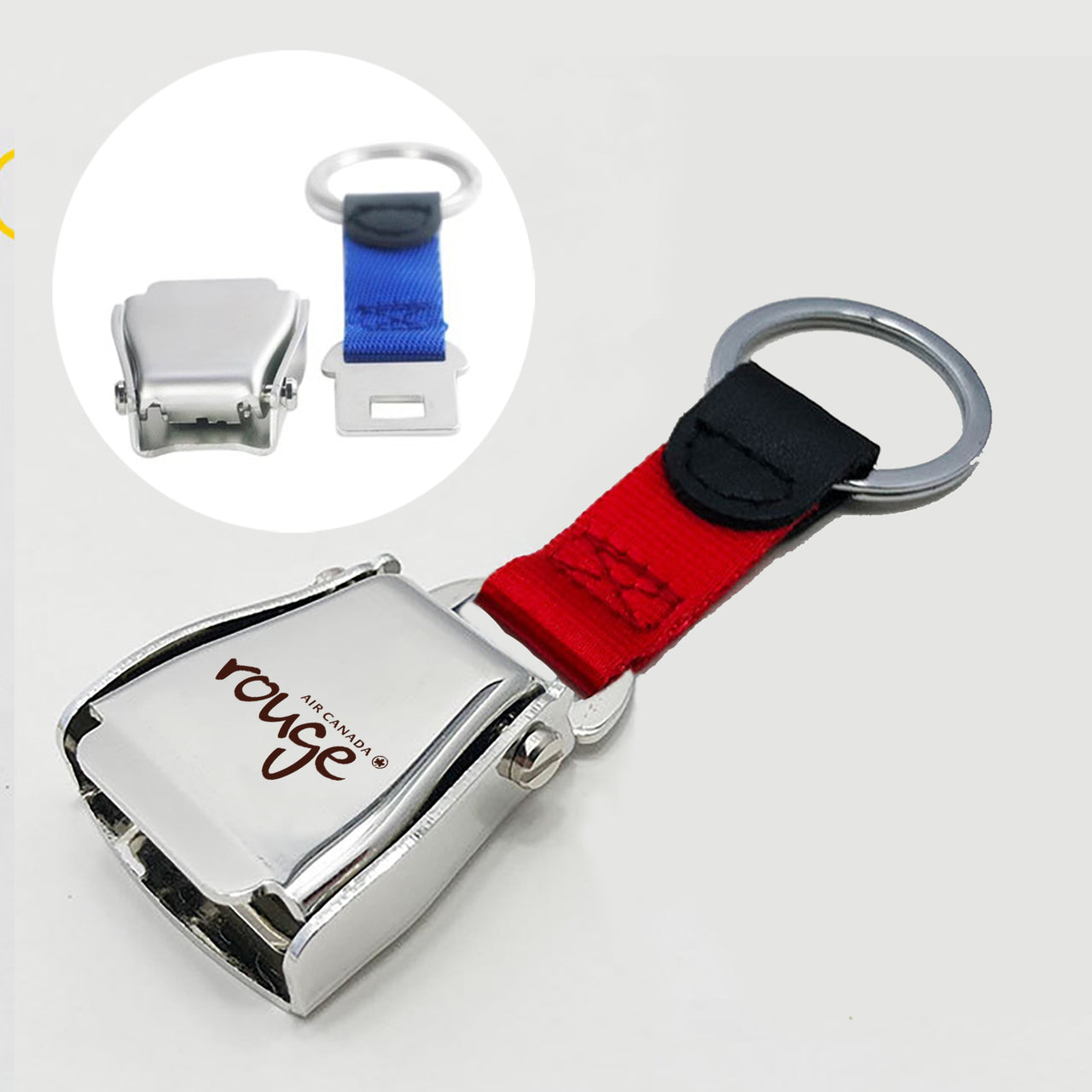 Air Canada rouge Airlines Designed Airplane Seat Belt Key Chains