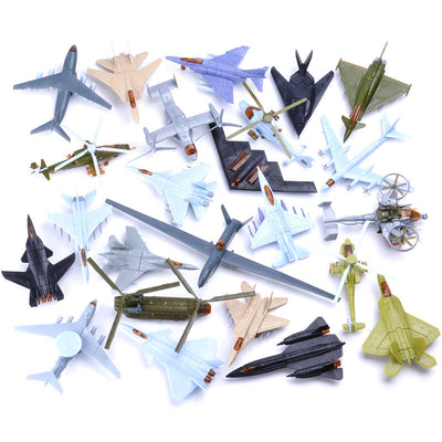 Airplane Assembly Model Puzzle Building Mini Plastic Military Random color aviation themed Lego-style model aircraft in ABS p.