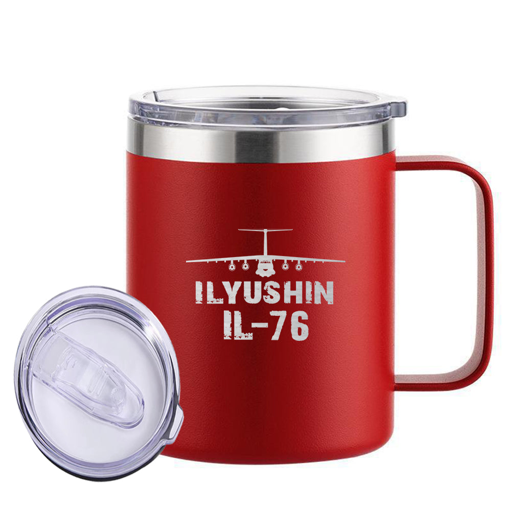ILyushin IL-76 & Plane Designed Stainless Steel Laser Engraved Mugs