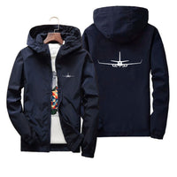 Thumbnail for Boeing 737-800NG Silhouette Designed Thin Windbreaker Jackets