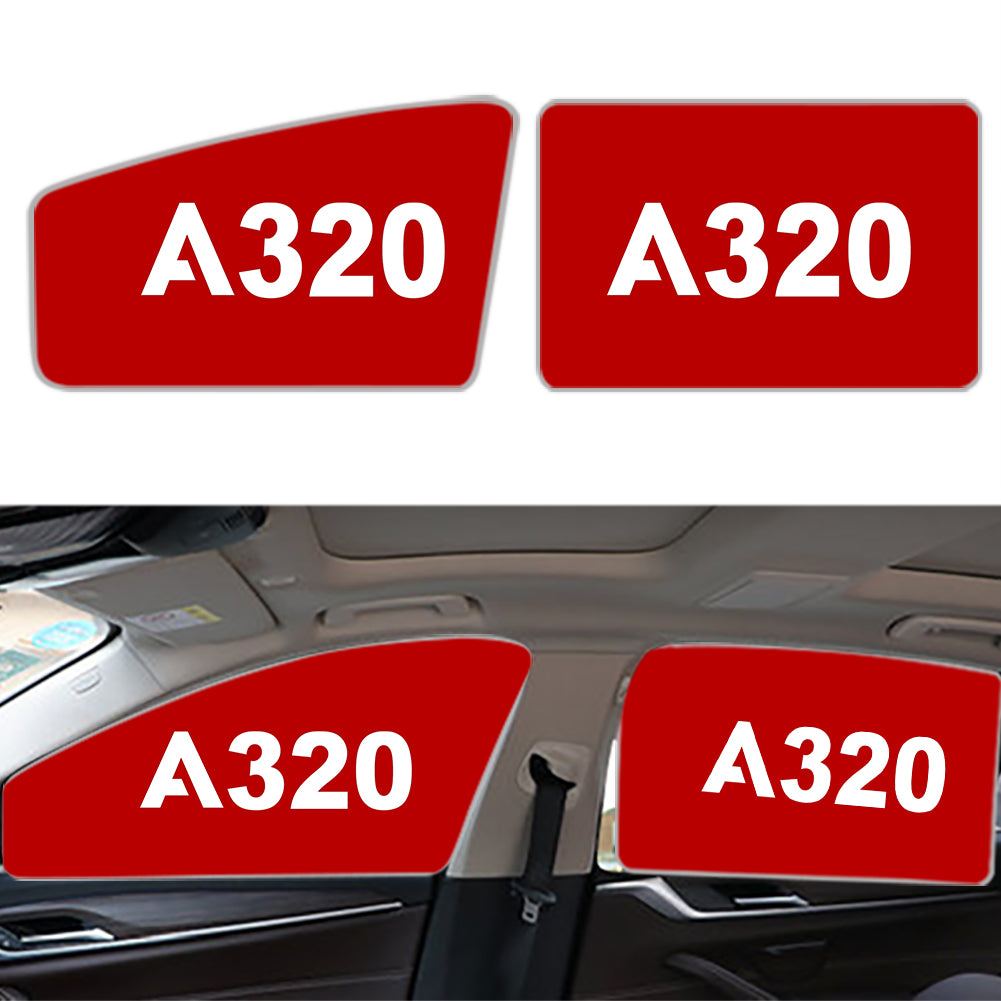 A320 Flat Text Designed Car Sun Shade (Side window)