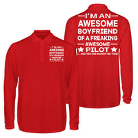 Thumbnail for I am an Awesome Boyfriend Designed Long Sleeve Polo T-Shirts (Double-Side)