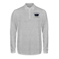 Thumbnail for Your Captain Is Speaking Designed Long Sleeve Polo T-Shirts