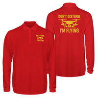 Thumbnail for Don't Disturb I'm Flying Designed Long Sleeve Polo T-Shirts (Double-Side)